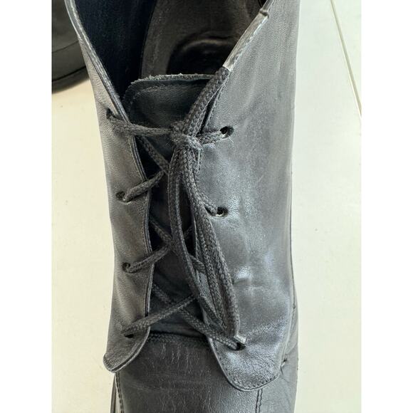 Vintage DAVOS GOMMA soft leather lace up bootie Size 9 (READ) Cottage Boho - Picture 4 of 9